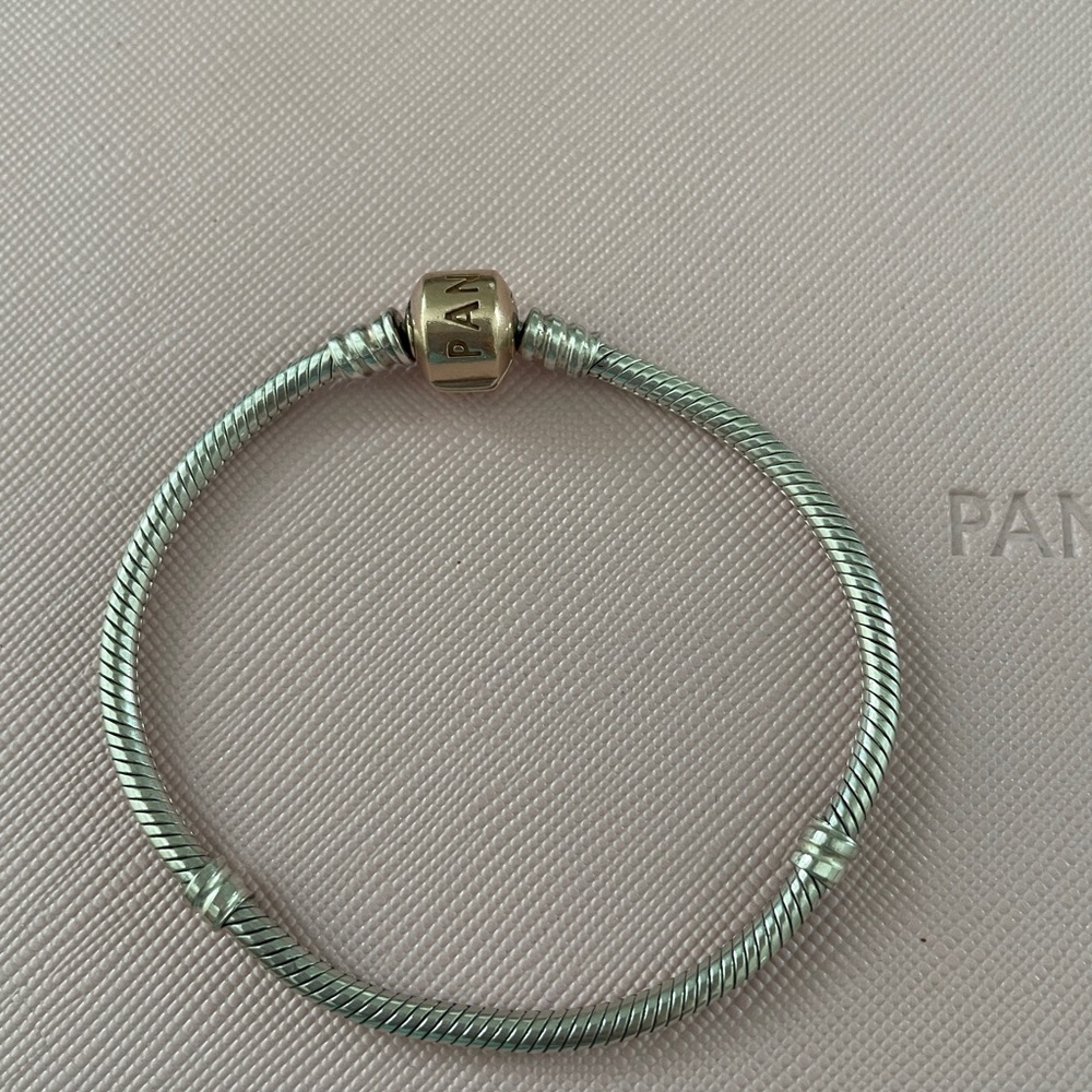 Pandora Moments rose Clasp Snake Chain Bracelet